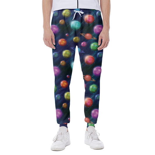 Fantastic Planets Pattern Print Scuba Joggers