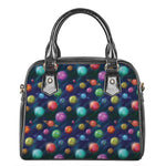 Fantastic Planets Pattern Print Shoulder Handbag