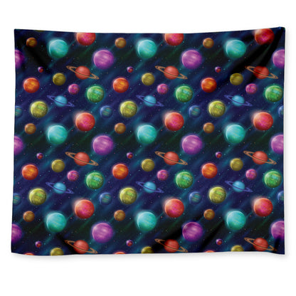 Fantastic Planets Pattern Print Tapestry