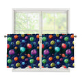 Fantastic Planets Pattern Print Tier Curtains