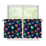 Fantastic Planets Pattern Print Tier Curtains