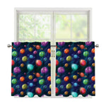 Fantastic Planets Pattern Print Tier Curtains