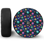 Fantastic Planets Pattern Print Tire Cover With Camera Hole