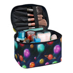 Fantastic Planets Pattern Print Travel Makeup Bag