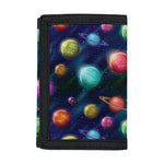 Fantastic Planets Pattern Print Trifold Wallet