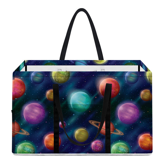 Fantastic Planets Pattern Print Utility Tote Bag