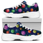 Fantastic Planets Pattern Print White Chunky Shoes