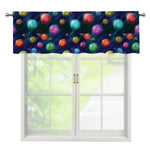 Fantastic Planets Pattern Print Window Valance