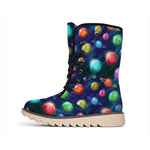 Fantastic Planets Pattern Print Winter Boots