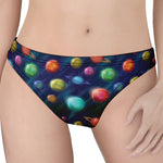 Fantastic Planets Pattern Print Women's Thong