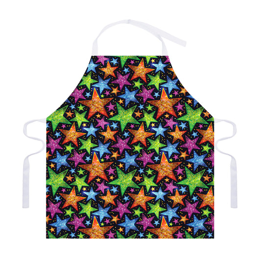 Fantastic Star Pattern Print Adjustable Apron