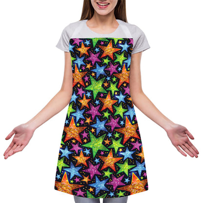 Fantastic Star Pattern Print Adjustable Apron