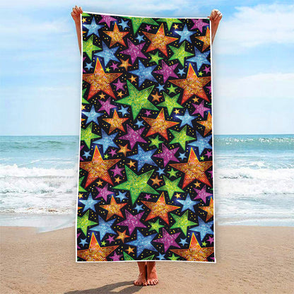 Fantastic Star Pattern Print Beach Towel