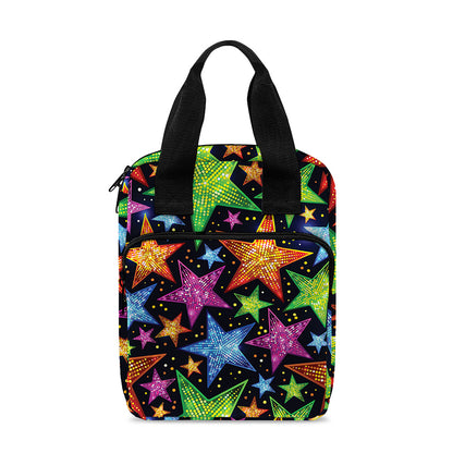 Fantastic Star Pattern Print Bible Tote Bag