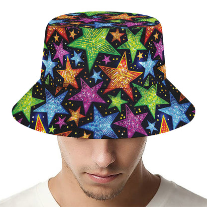 Fantastic Star Pattern Print Bucket Hat