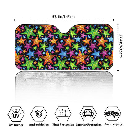 Fantastic Star Pattern Print Car Windshield Sun Shade