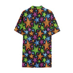 Fantastic Star Pattern Print Cotton Hawaiian Shirt
