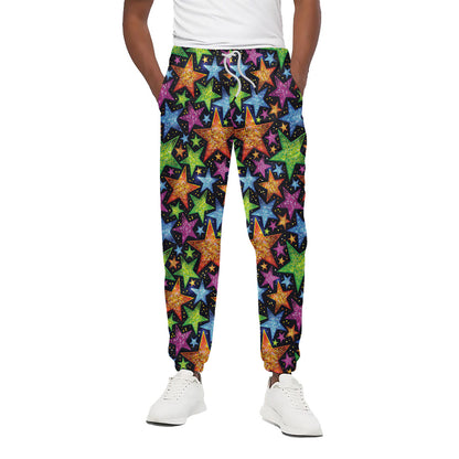 Fantastic Star Pattern Print Cotton Pants