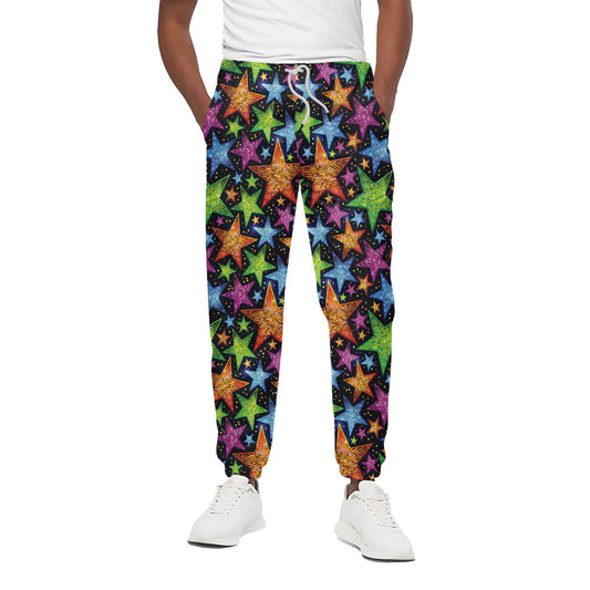 Fantastic Star Pattern Print Cotton Pants
