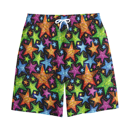 Fantastic Star Pattern Print Cotton Shorts