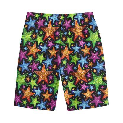 Fantastic Star Pattern Print Cotton Shorts