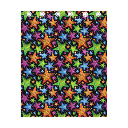 Fantastic Star Pattern Print Curtain