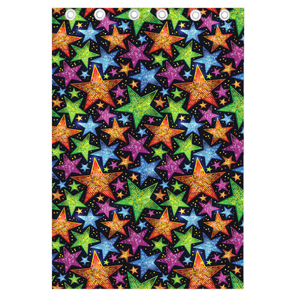 Fantastic Star Pattern Print Curtain