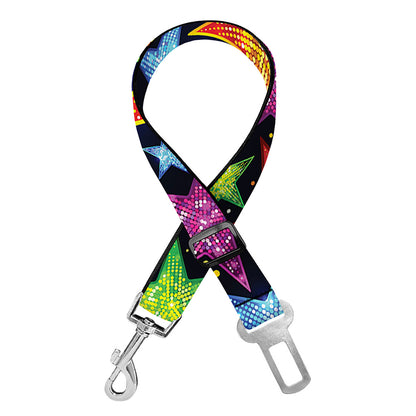 Fantastic Star Pattern Print Dog Seat Belt