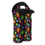 Fantastic Star Pattern Print Double Neoprene Wine Tote