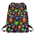 Fantastic Star Pattern Print Drawstring Backpack