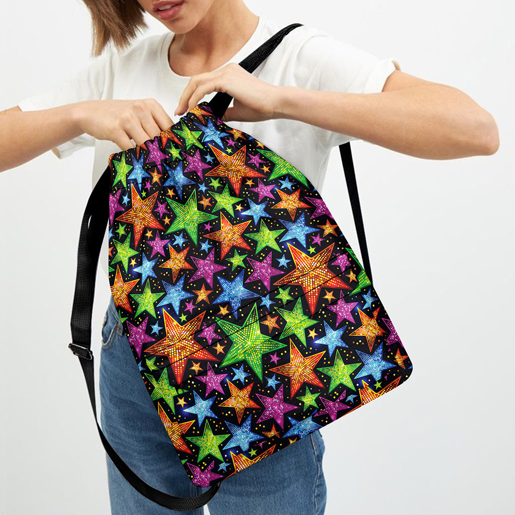 Fantastic Star Pattern Print Drawstring Backpack