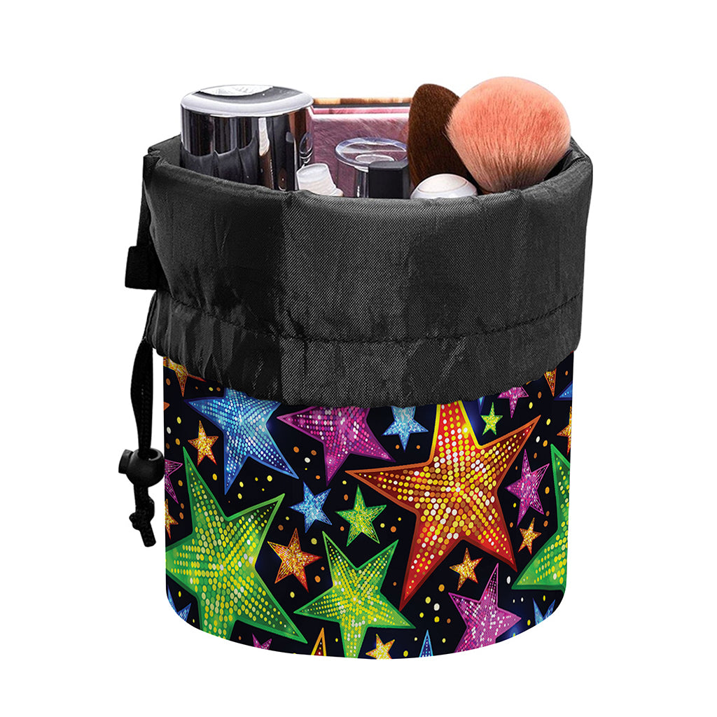 Fantastic Star Pattern Print Drawstring Makeup Bag