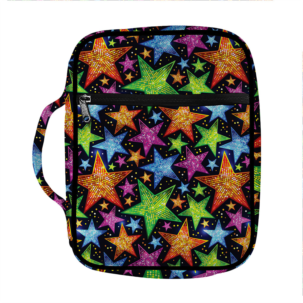Fantastic Star Pattern Print Front Pocket Bible Bag