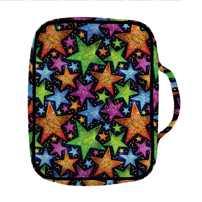 Fantastic Star Pattern Print Front Pocket Bible Bag