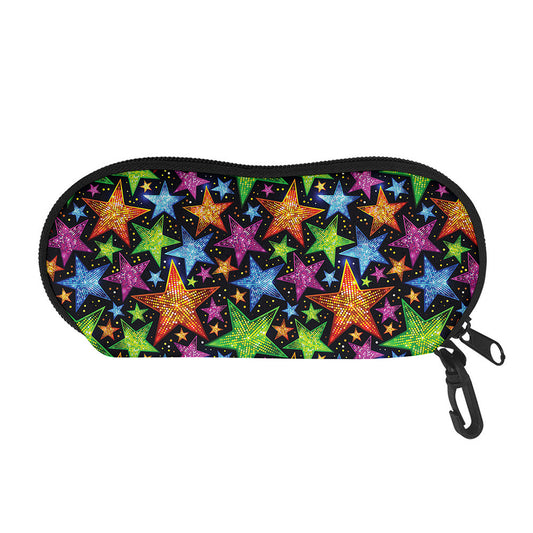 Fantastic Star Pattern Print Glasses Case