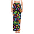 Fantastic Star Pattern Print High Slit Maxi Skirt