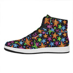 Fantastic Star Pattern Print High Top Leather Sneakers