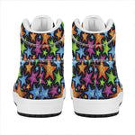 Fantastic Star Pattern Print High Top Leather Sneakers