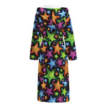 Fantastic Star Pattern Print Hooded Bathrobe