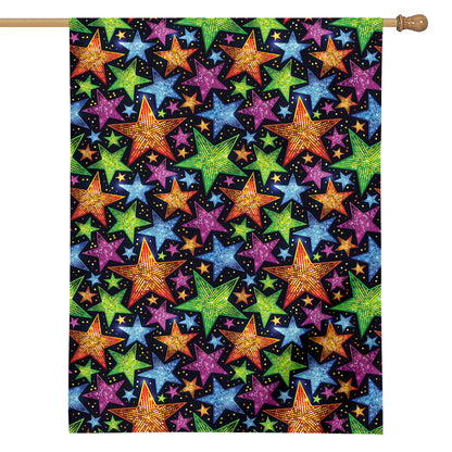 Fantastic Star Pattern Print House Flag