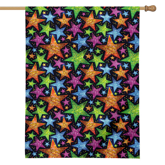 Fantastic Star Pattern Print House Flag