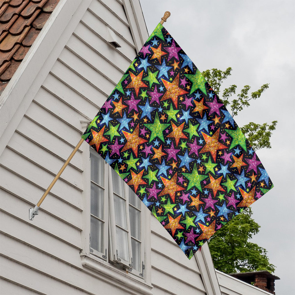 Fantastic Star Pattern Print House Flag