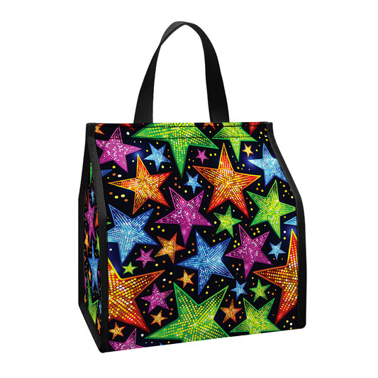 Fantastic Star Pattern Print Insulated Lunch Tote