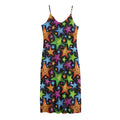 Fantastic Star Pattern Print Jersey Midi Cami Dress