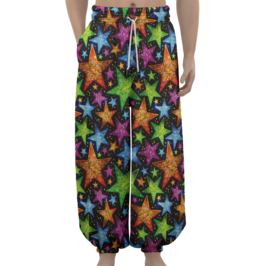 Fantastic Star Pattern Print Lantern Pants