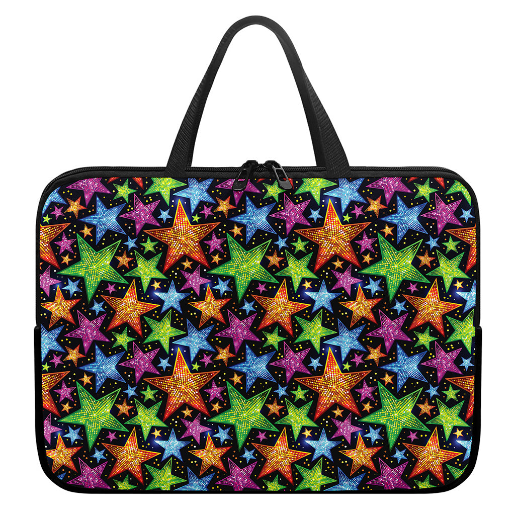 Fantastic Star Pattern Print Laptop Sleeve With Handle