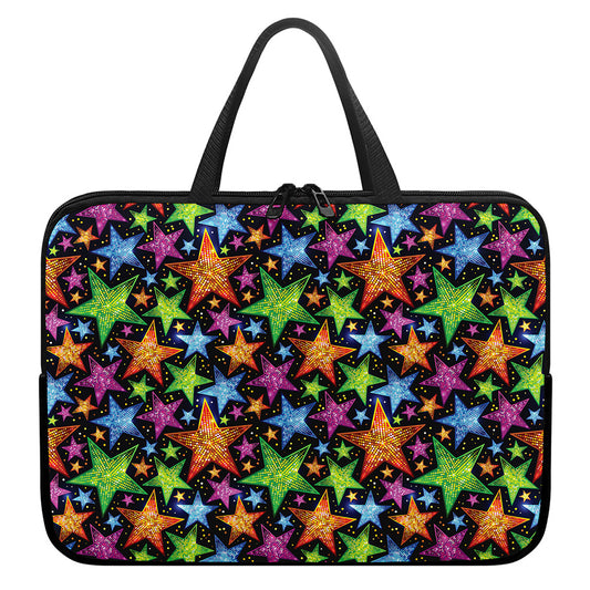 Fantastic Star Pattern Print Laptop Sleeve With Handle