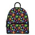 Fantastic Star Pattern Print Leather Backpack