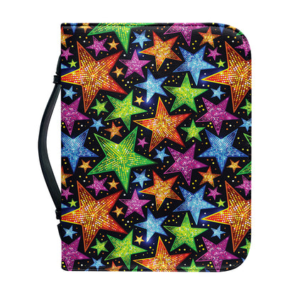 Fantastic Star Pattern Print Leather Bible Cover