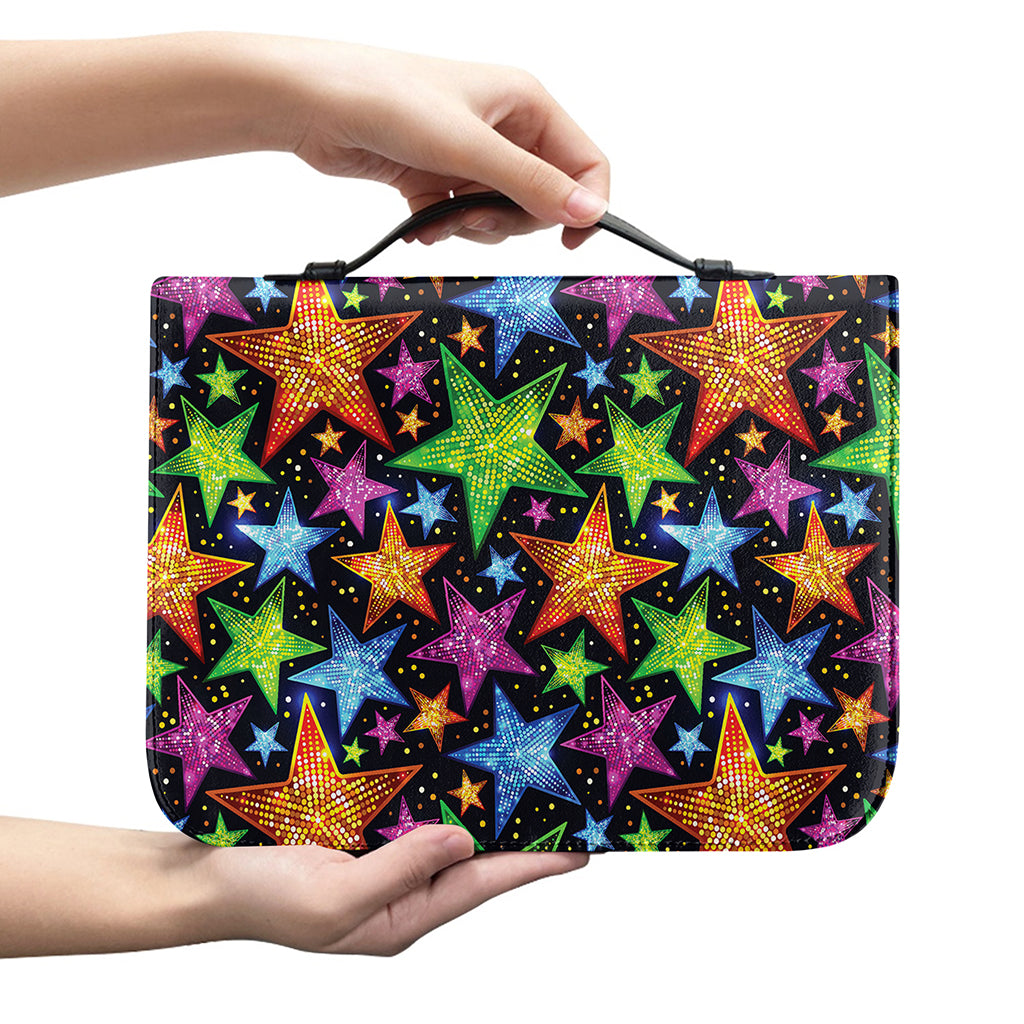 Fantastic Star Pattern Print Leather Bible Cover